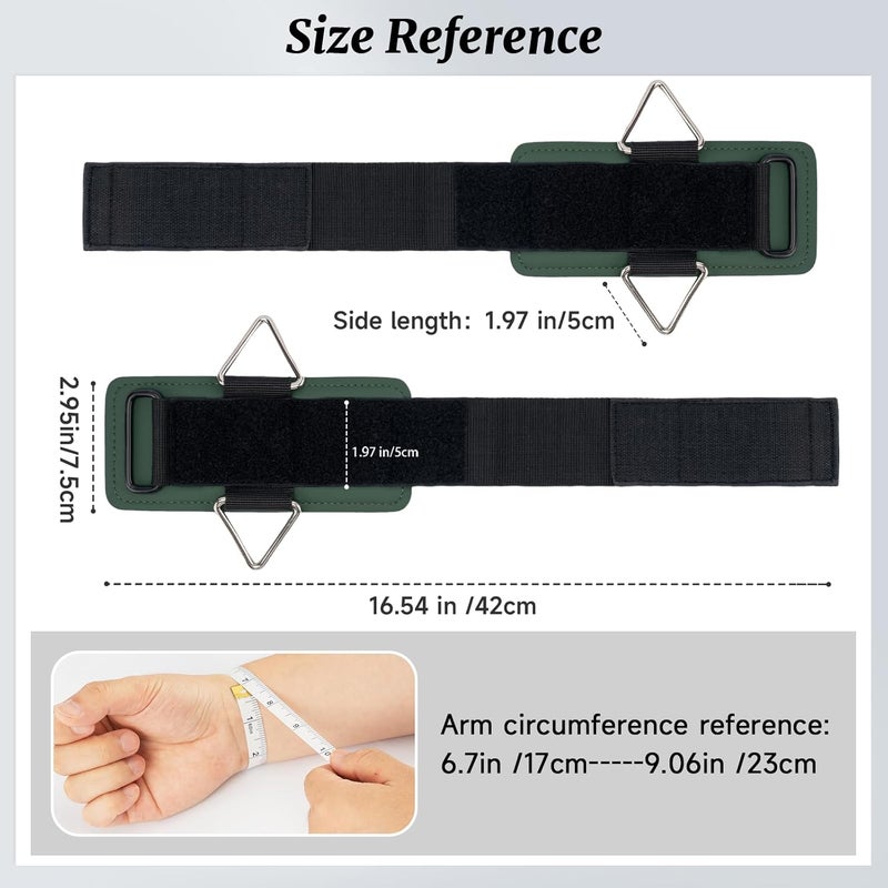 MOST GRIP Wrist Cuffs with D-Ring, Wrist Wraps for Weightlifting with Neoprene Padding, Wrist Straps for Cable Machines - Image 2